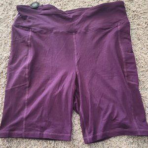 Lularoe Dark Plum Biker Shorts- BNWT- Size 1x